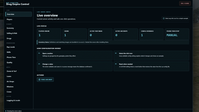 Live Admin Control - No Config Editing for Daily Management
