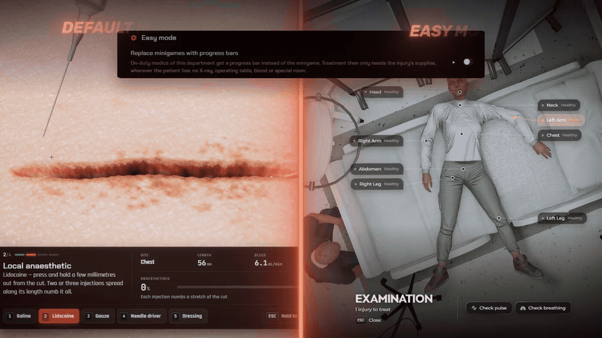 FiveM EMS easy mode: treatment minigames switched to progress bars from the admin panel
