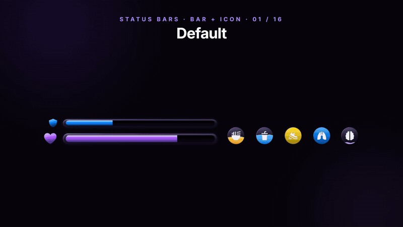 Status Bars - 17 Looks, Seven Stats