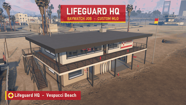 Baywatch Job for FiveM, in game