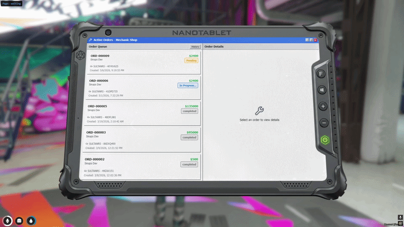 Order Tablet