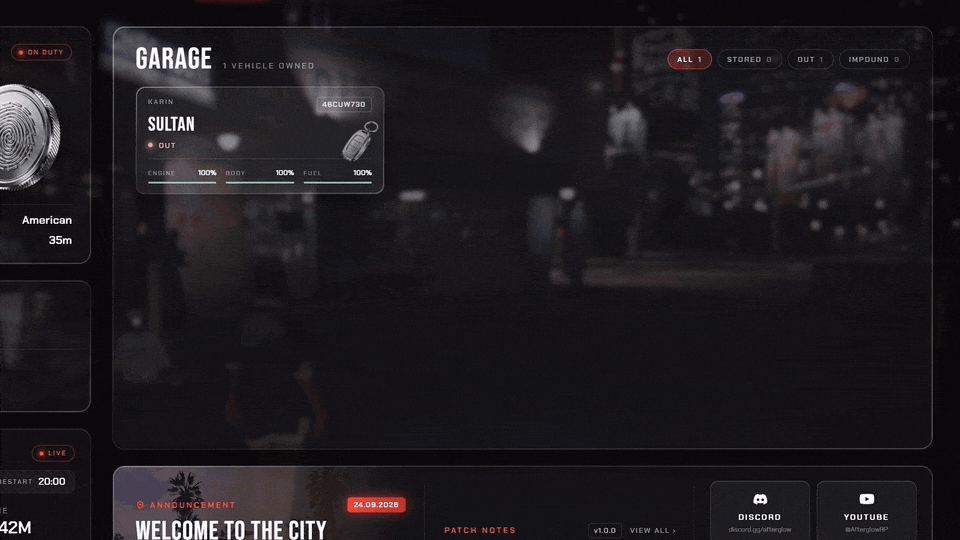 FiveM pause menu with the GTA settings and key bindings restyled
