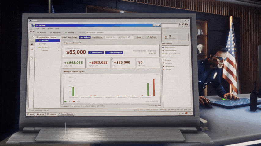 FiveM police boss menu laptop, front desk reports and CCTV cameras