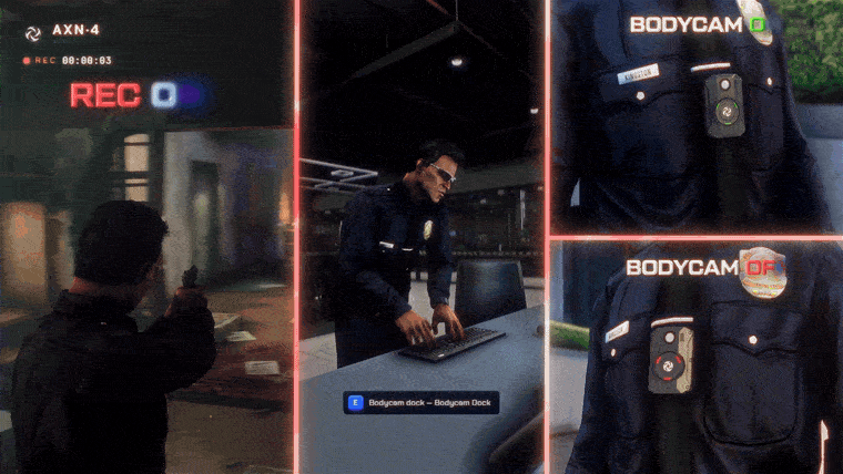 FiveM police bodycam replay, GPS trackers and helicopter thermal camera