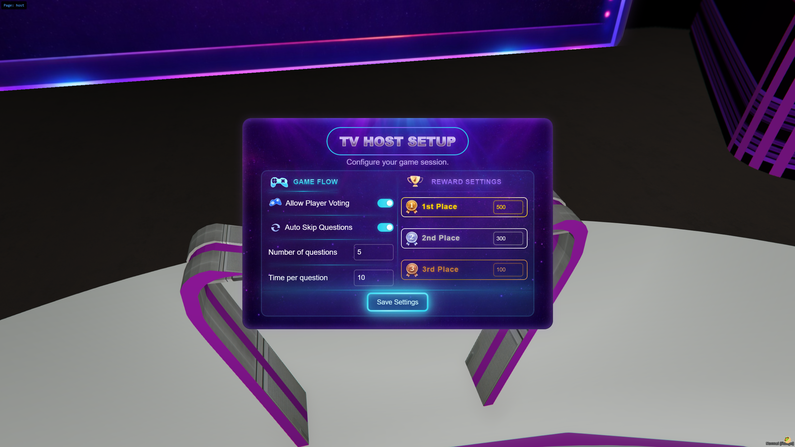 Advanced Host Setup UI for Full Game Control